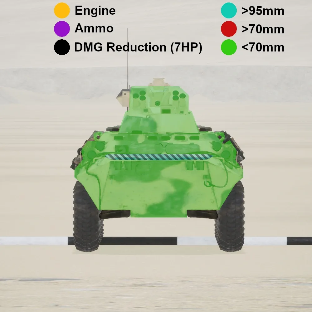 BTR-82A protection map: BTR-82A armour