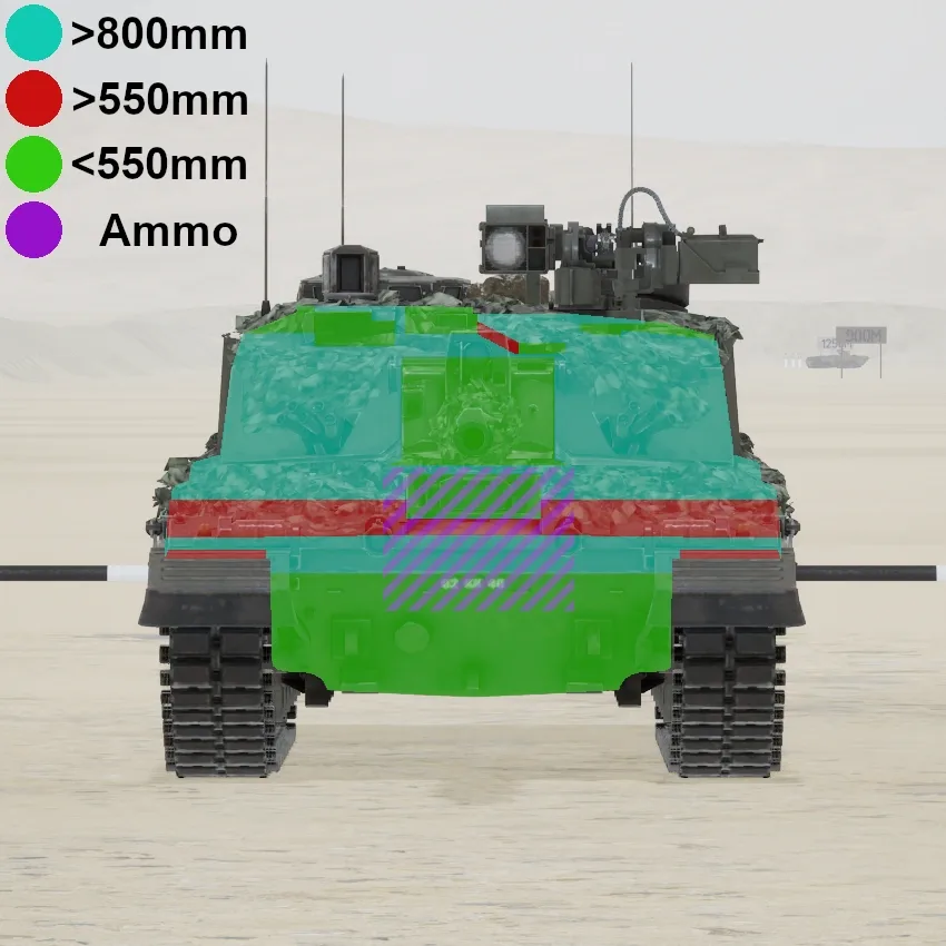 FV4034 protection map: Challenger 2 front 8.2