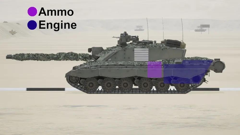 FV4034 protection map: Challenger 2