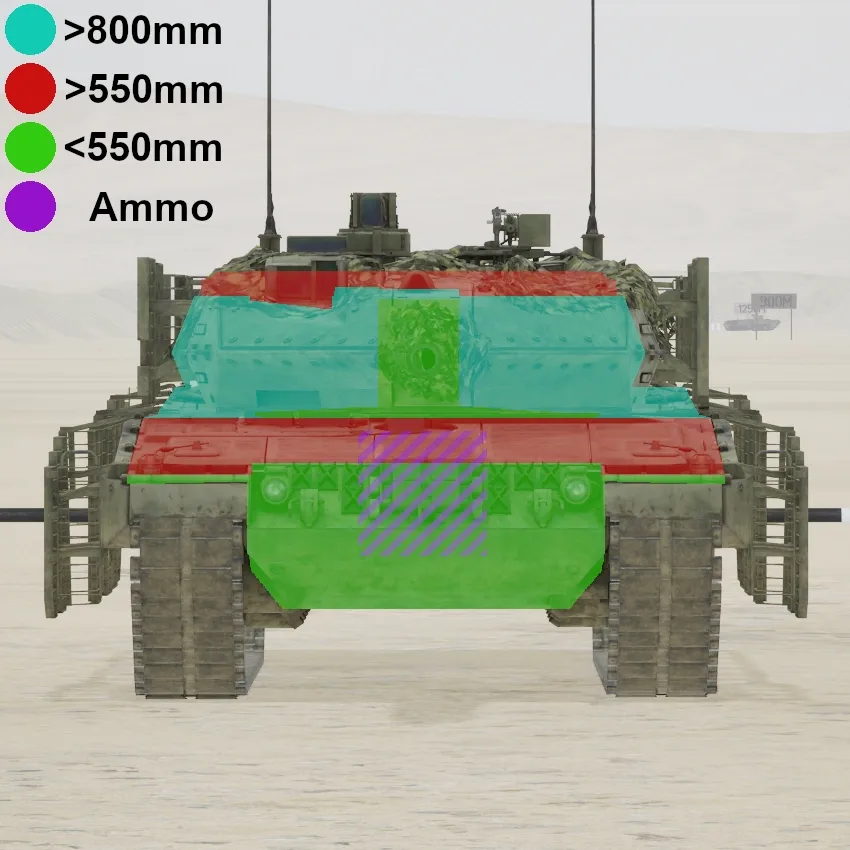Leopard 2A6M CAN protection map: Leopard 2A6M