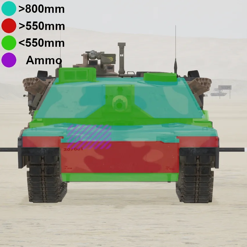 M1A1 protection map: M1A1 AUS