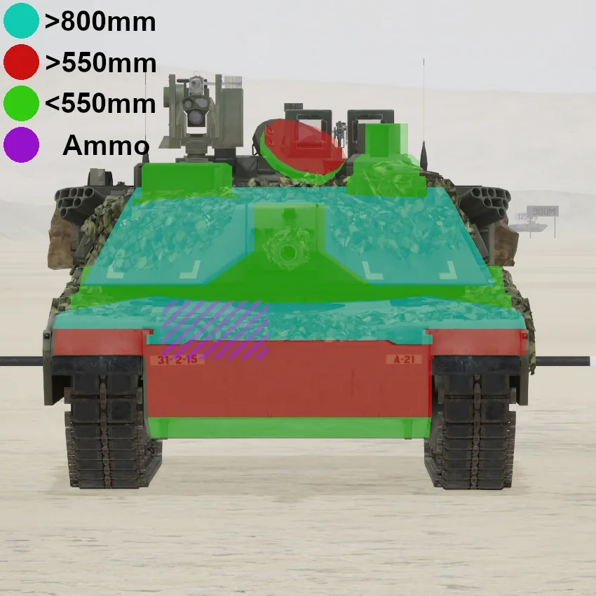 M1A2 protection map: M1A2